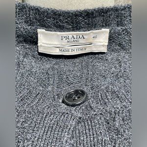 PRADA navy wool cardigan